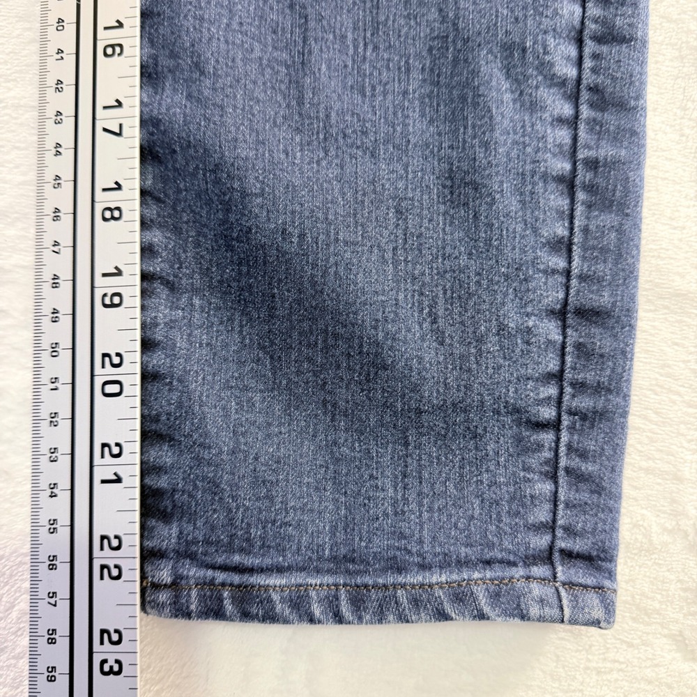 LOFT‎ Curvy High Waist Skinny Ankle Jeans Blue Dark Wash Denim Size 31 12P - Picture 9 of 10